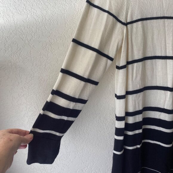 J.Jill Wool Blend Sweater Tunic Top Womens M Striped Knit Casual Cozy - Picture 10 of 14